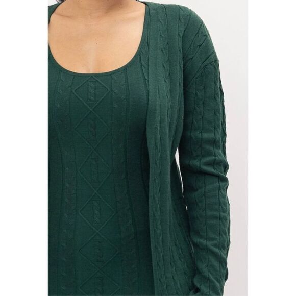 Hunter Green Knit Maxi Sweater Dress - Picture 5 of 16